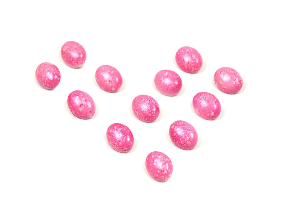 Pink Oval Marble Look Acrylic Buttons