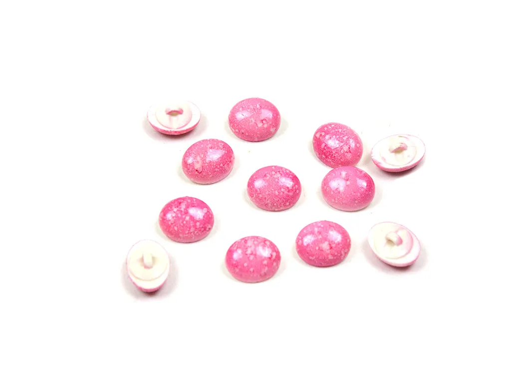 Pink Oval Marble Look Acrylic Buttons