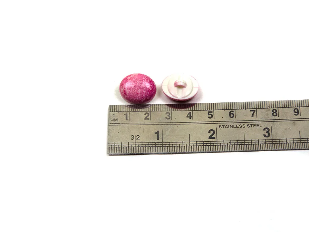 Pink Oval Marble Look Acrylic Buttons