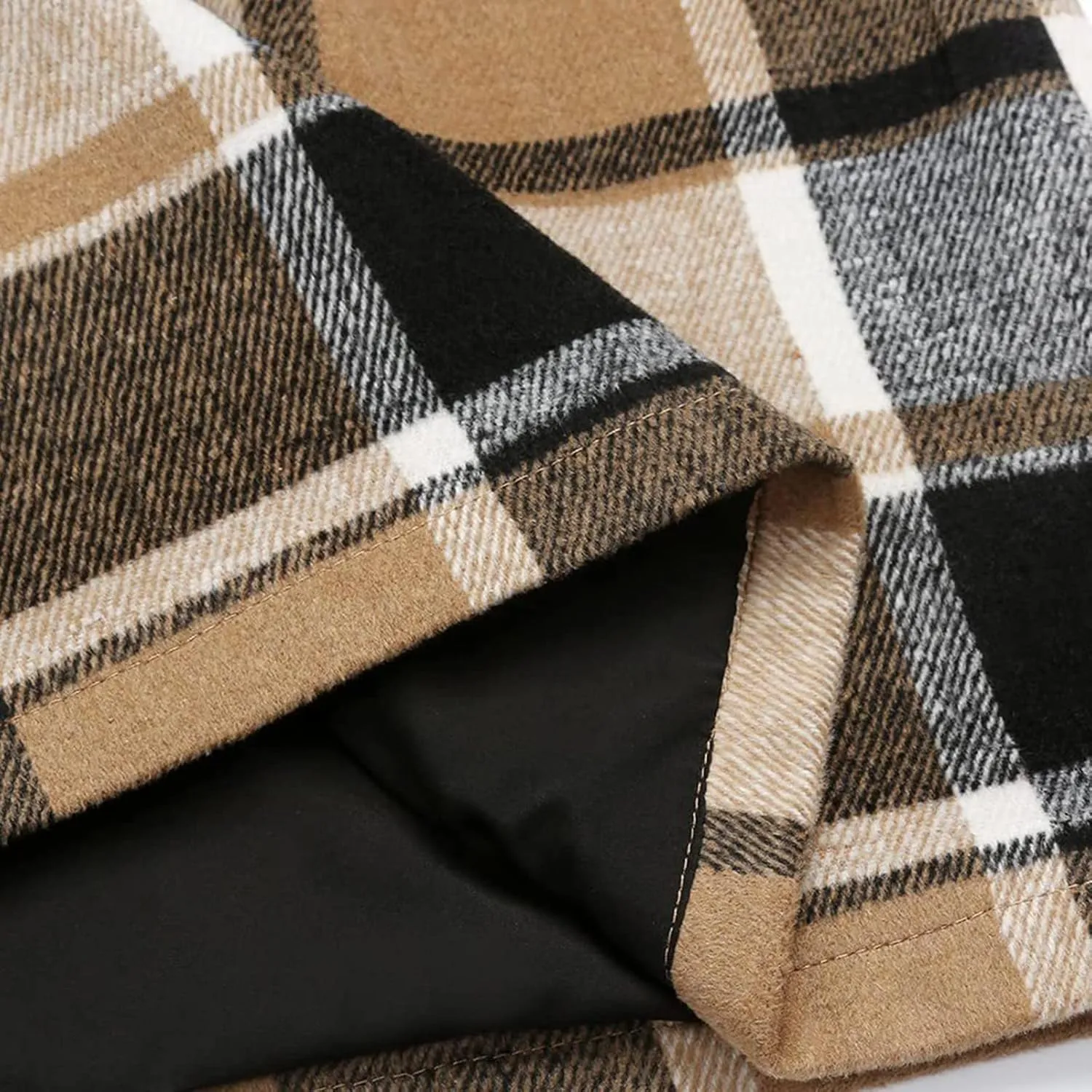 Plaid Skirts for Women Fall High Waisted Wool Bodycon Mini Skirt Casual Trendy Tweed Pencil Skirt A Line Skirt