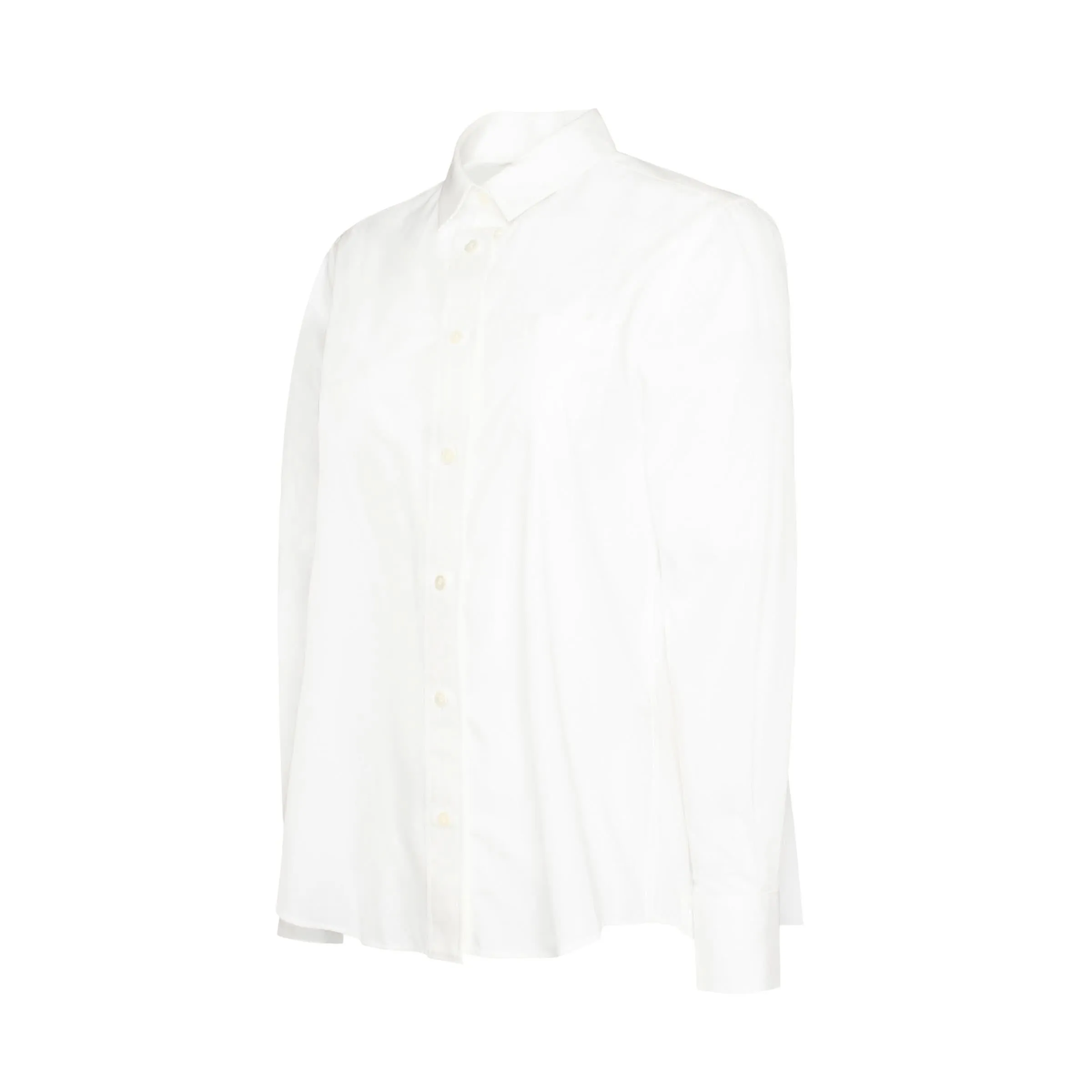 Pleated Back Shirt in White