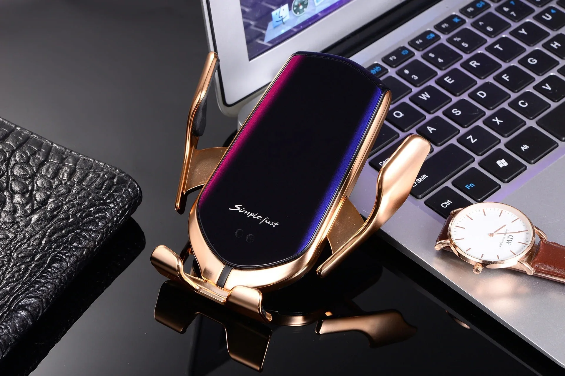 PREMIUM - Automatisk fastspnning av telefonhllare | Trdls laddare