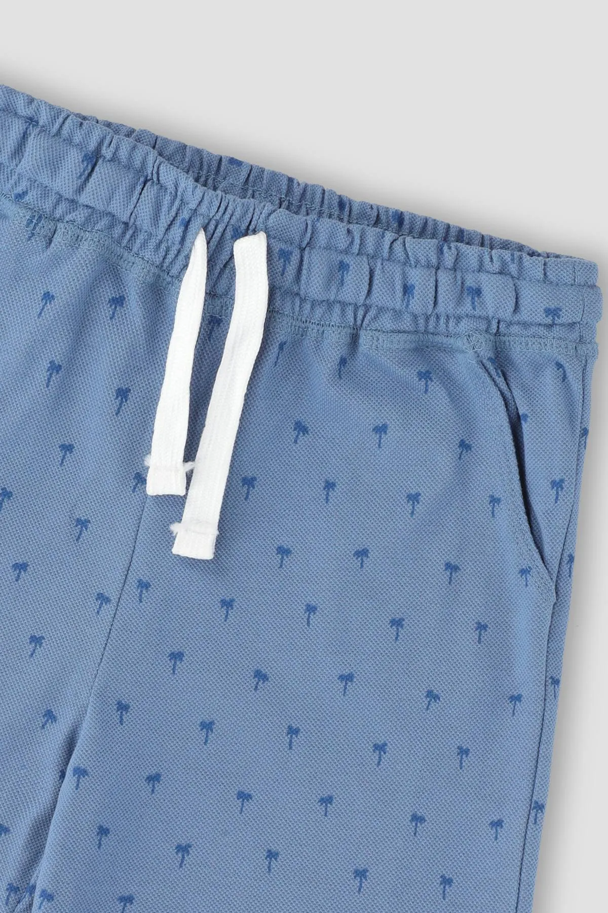 Printed Short For Baby Boy - Blue Shadow