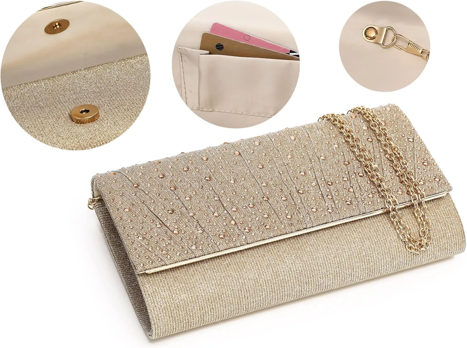 Rhinestone Clutch Purses for Women Purses and Handbags Formal Wedding Party Prom Purse Money Bags Christmas gift.