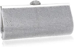 Rhinestones Women Evening Bags with Chain Shoulder Handbags Messenger Small Purse Day Clutches Bag(E)
