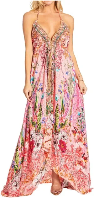 Sakkas Lizi 2025 Womens Maxi High-Low Halter Handkerchief Long Dress Beach Party