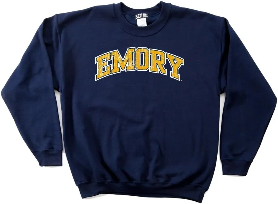SDI NCAA Emory Eagles 50/50 Blended 8-Ounce Vintage Arch Crewneck Sweatshirt