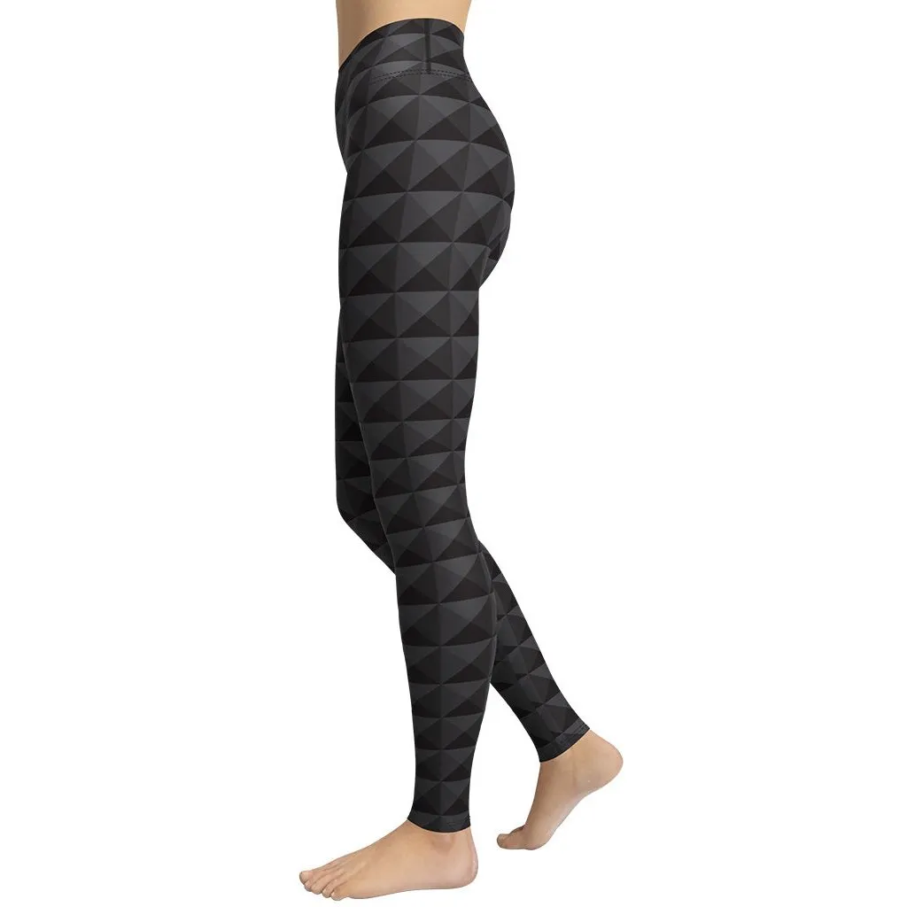 Seamless Cube Pattern Yoga Leggings