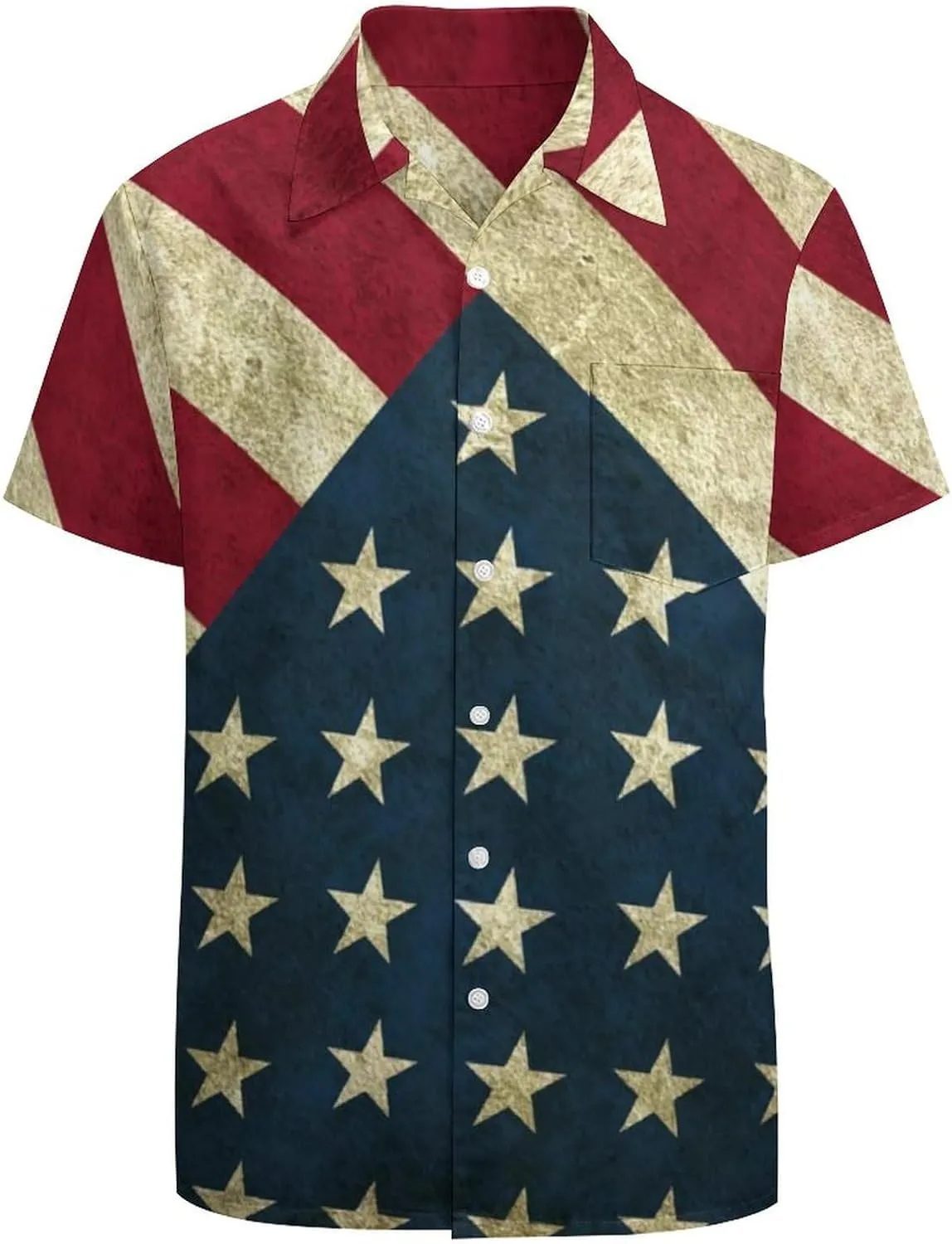 Shirts for Men Short Sleeve Beach Shirt Casual Button Down Shirts Tops Quick Dry with Designs