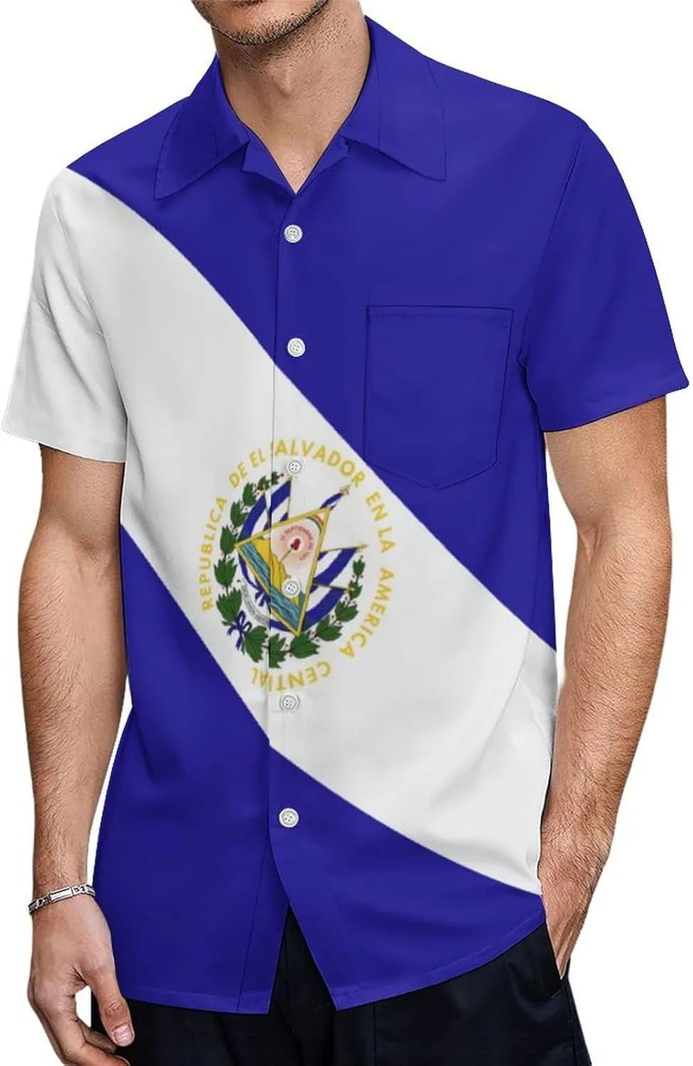 Shirts for Men Short Sleeve Beach Shirt Casual Button Down Shirts Tops Quick Dry with Designs