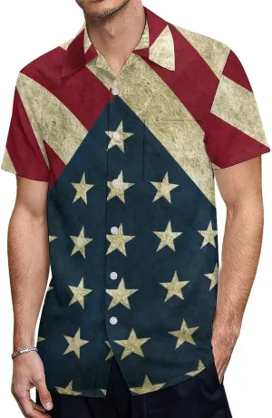 Shirts for Men Short Sleeve Beach Shirt Casual Button Down Shirts Tops Quick Dry with Designs