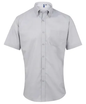 Signature Oxford short sleeve shirt | Silver