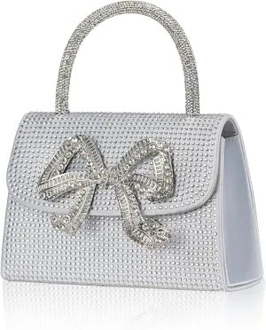 Sparkling Evening Clutches for Women Top Handle Rhinestone Handbags Ladies Luxury Cocktail Party Bling Chain Satche