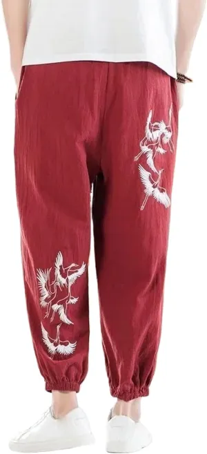 Spring Men Pants Hip Hop Harem Wide Leg Trousers Mens Fitness Chinese Taichi Pants Sweatpants
