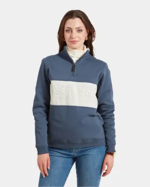 St Agnes Vintage Navy Quarter Zip Sweatshirt