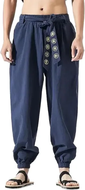 Streetwear Harem Pants Street Workout Bottom Traditional Chinese Men Clothing Kungfu Men