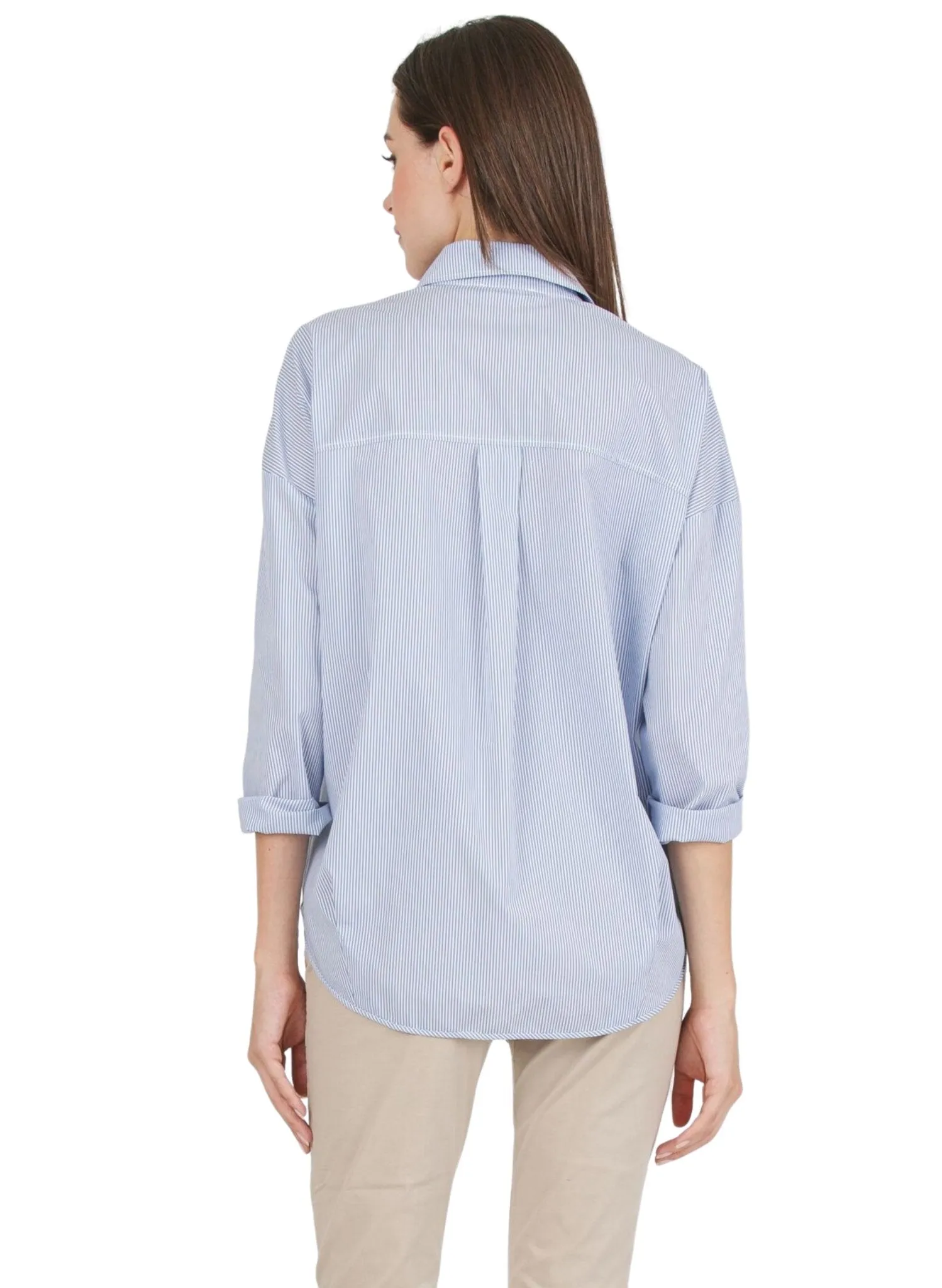 Striped Maternity Shirt - Blue