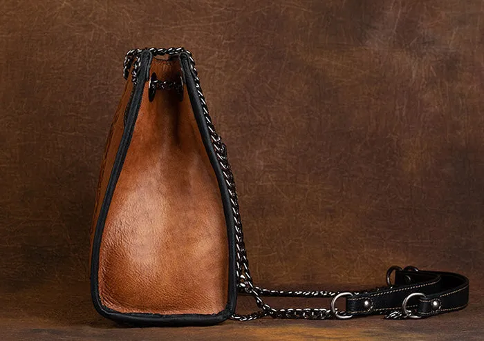 Stylish Womens Leather Tote Purse Black Leather Shoulder Bag