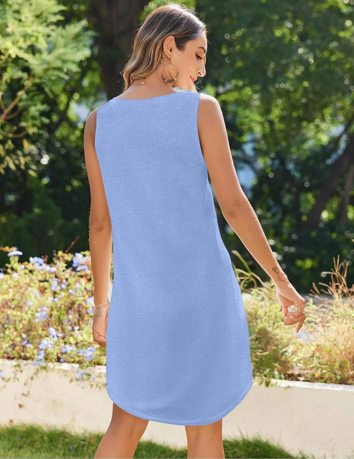 Summer Dresses for Women 2025 Beach Dress Sun Dresses Vacation Dresses Hawaiian Tank Dress Causal Mini Sundress