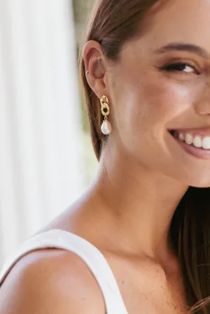 Tallulah Earrings - Gold/Pearl