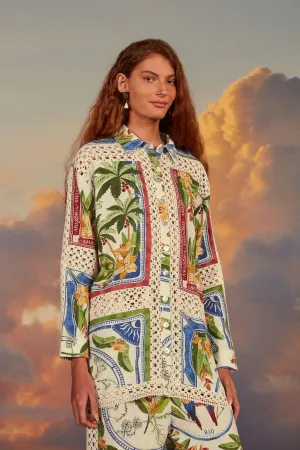 Tropical Crochet Shirt