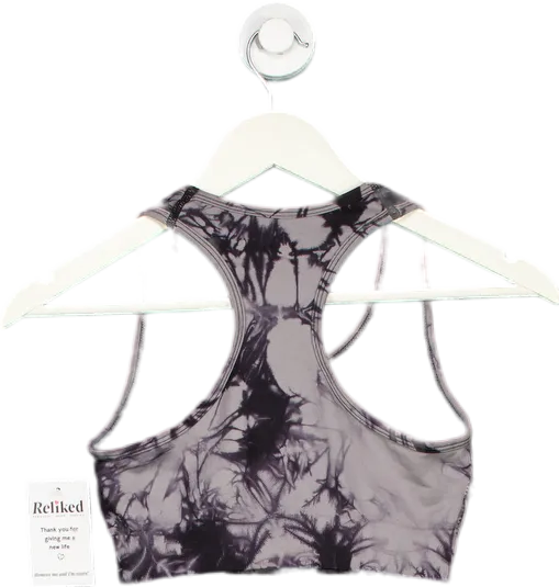 Unbranded Black Tie-Dye Sports Bra UK S