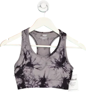 Unbranded Black Tie-Dye Sports Bra UK S
