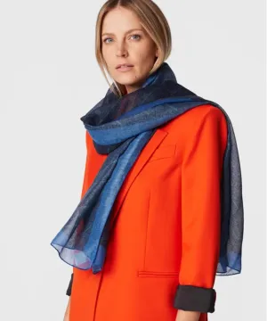 US POLO ASSN. WOMEN RIVERVIEW SCARF 180X70 IN BLUE