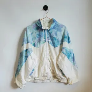 Vintage 80s Funky Print Windbreaker Jacket | Size 14