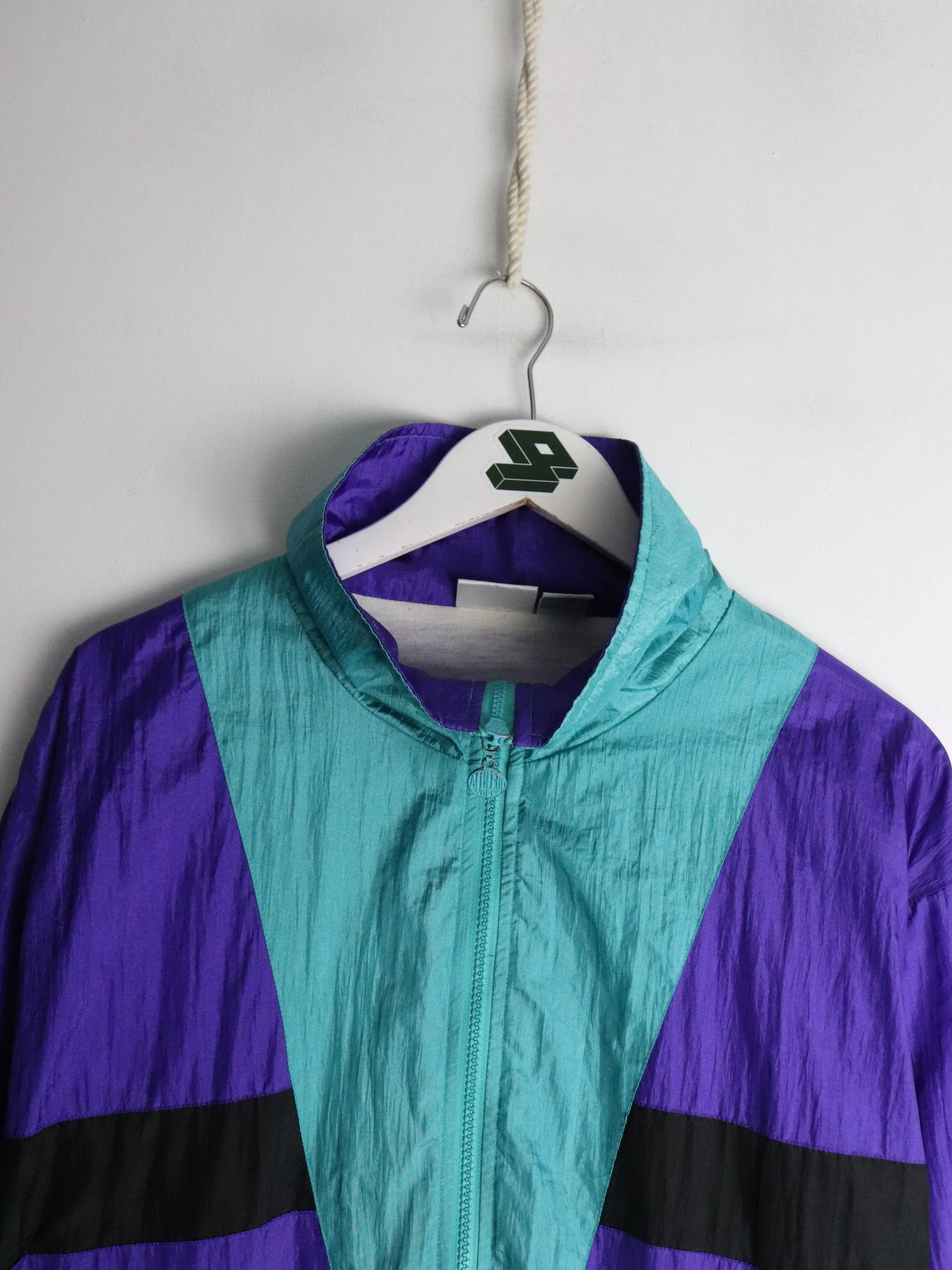 Vintage Athletic Works Windbreaker Mens Medium Blue Jacket