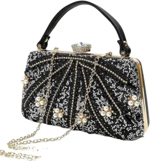 Vintage Women Clutches Bag Evening Bags Women Beading Rhinesrone Bags Handbag Crossbody Bag Wedding Party Purse