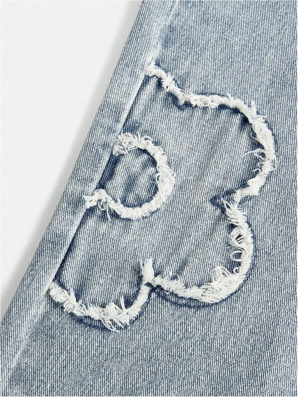 WDIRARA Girl's Bowknot Print Washed Jean Elastic Waist Denim Pants Straight Leg Trousers with Pockets