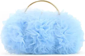 Women Clutches Purse Lace Formal Flower Evening Handbag Chain Strap Shoulder Bag