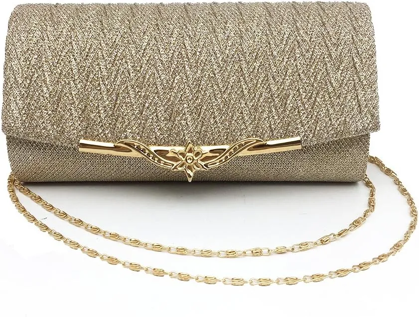 Women Evening Bag Party Banquet Glitter Bag For Girls Wedding Clutches Handbag Chain Shoulder Bag