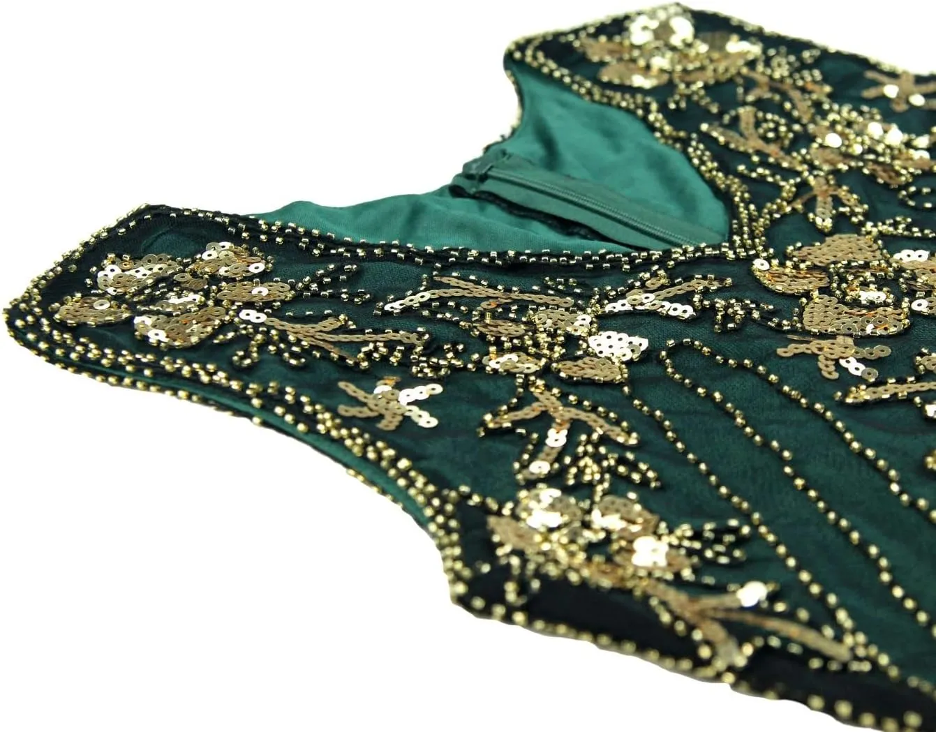 Women Evening Dress 1920s Floral Sequin Mermaid Hem Maxi Long Formal Ball Gown with 20s Accessories Set