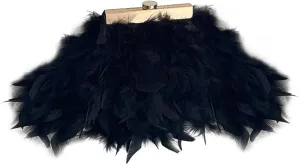 Women Feather Clutch Purse Ostrich Feather Fluffy Purse Women Clutches Shoulder Crossbody Bag Evening Handbags Party