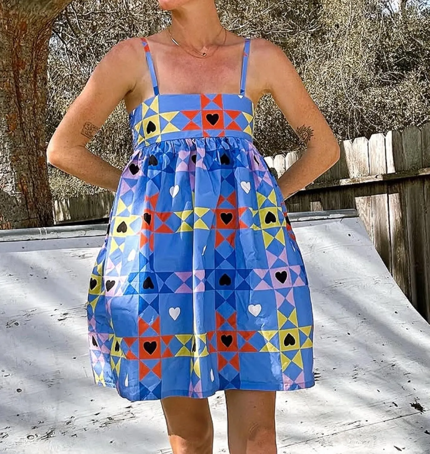 Women Y2K Boho Mini Dress Cute Colorful Spaghetti Strap Short Dress Graffiti Loose Fit Beach Sundress