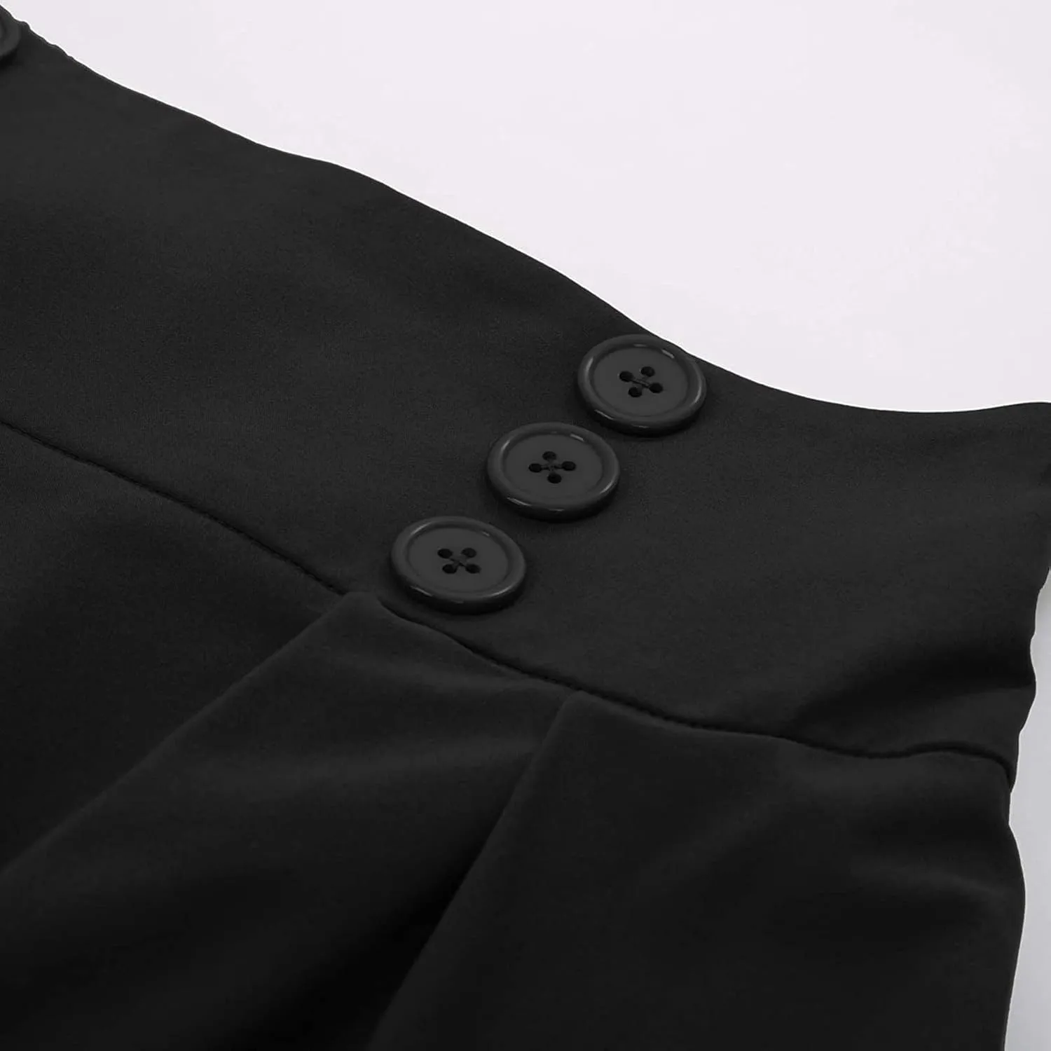 Womens A Line High Waisted Midi Skirts Button Down Fall Vintage Pleated Casual Flowy Button Down Swing Long Skirt