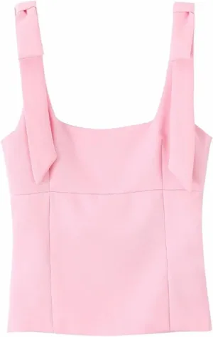 Women's Bow Elastic Casual Slim Sleeveless Camisole