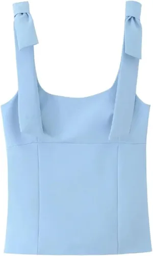Women's Bow Elastic Casual Slim Sleeveless Camisole