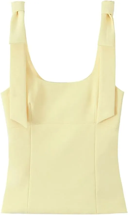 Women's Bow Elastic Casual Slim Sleeveless Camisole