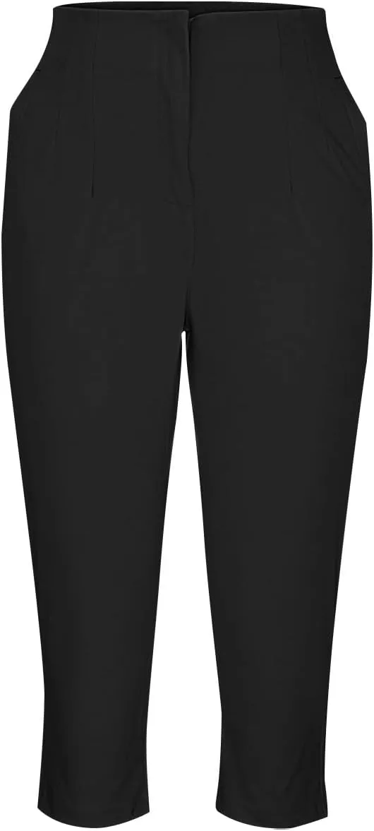 Women's Capri Dress Pants Stretch High Waisted Crop Office Work Pants Summer Casual Capris Slacks Yoga