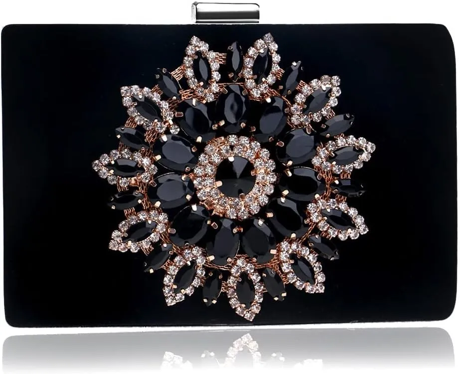Women's Clutches, Evening bag with diamondsClutch Purses Cross Body Shoulder Bag for Wedding Prom Night out Party