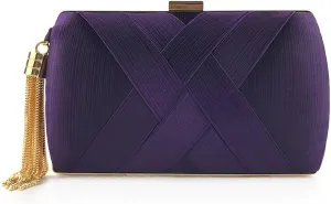 Women's Clutches, Tassel Evening Bags Clutch Purses Cross Body Shoulder Bag for Wedding Prom Night out Party