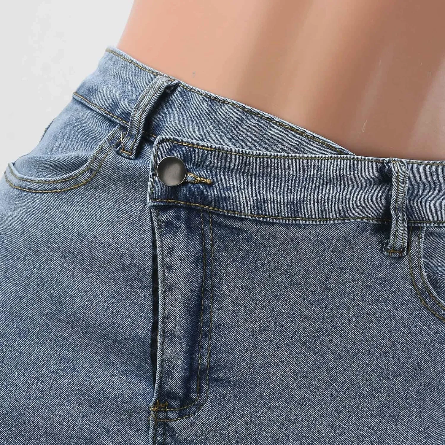 Women's Denim Skirt High Waisted Casual Wrap Jean Midi Skirts Slit Midi Skirt 2024