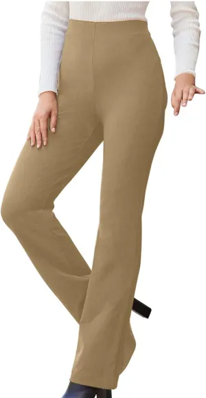 Womens Dress Pants Business Casual Work Pants High Waist Stretchy Bootcut Trousers Dressy Solid Pull On Office Pant