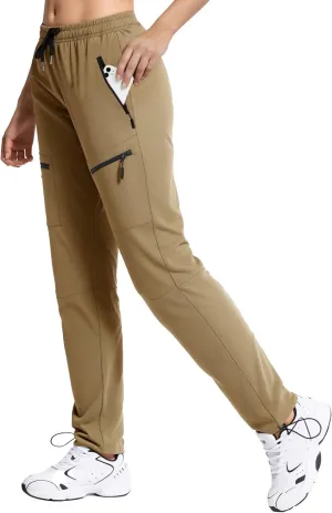 Womens Hiking Pants Quick Dry Tall Insteam 30"/32"/34"/36" Cargo Joggers Lightweight Breathable Pants with 5 Pockets