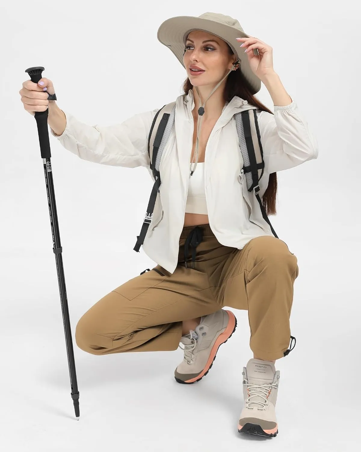 Womens Hiking Pants Quick Dry Tall Insteam 30"/32"/34"/36" Cargo Joggers Lightweight Breathable Pants with 5 Pockets