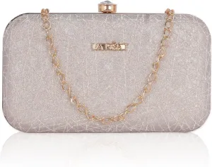 Women's Knot Design Evening Frame Clutch, Purse, Bridal Wedding Clutch Bag, Handbags Purses, Party Clutches, GOLD, M
