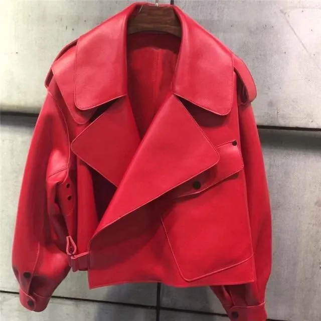 Women's Leather Wallet Campera Fashion Designer Chaqueta Jackets